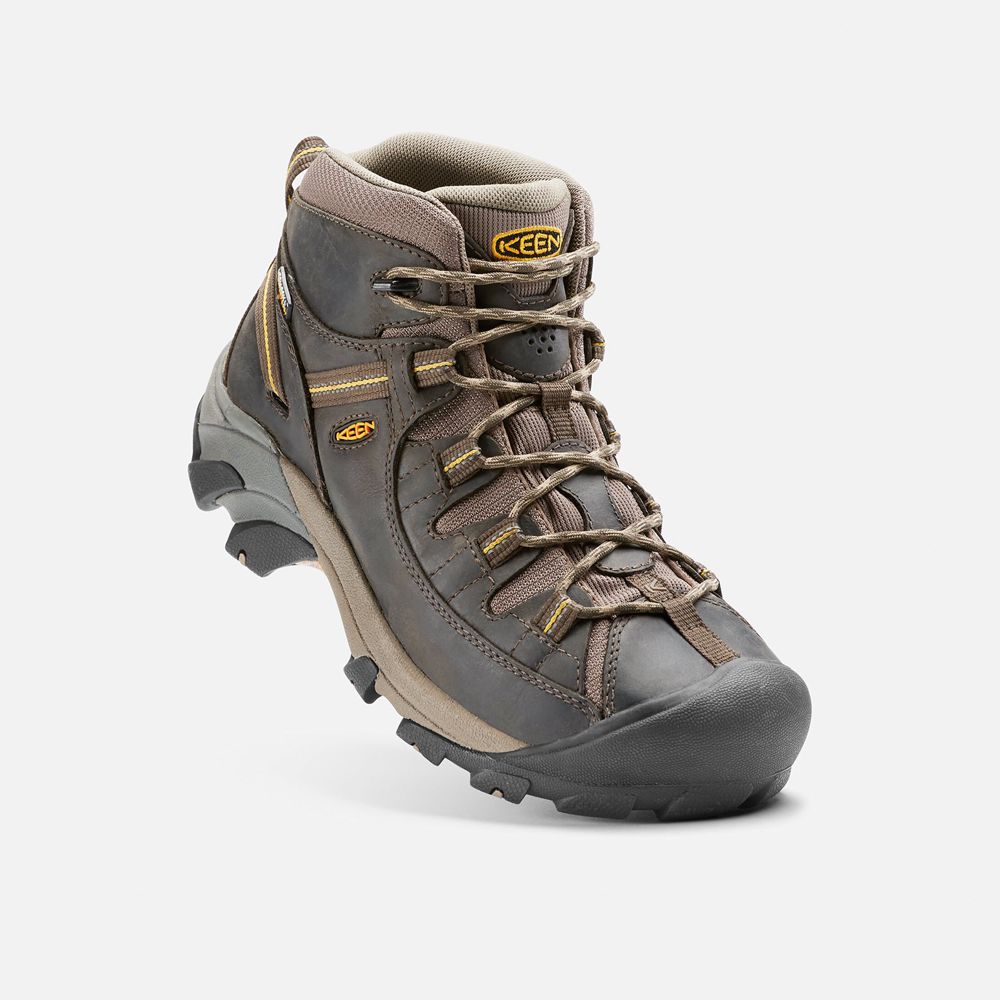 Botas de Seguridad Keen Mexico Negros Marrom - Hombre Targhee Ii Waterproof Mid - FB0593468